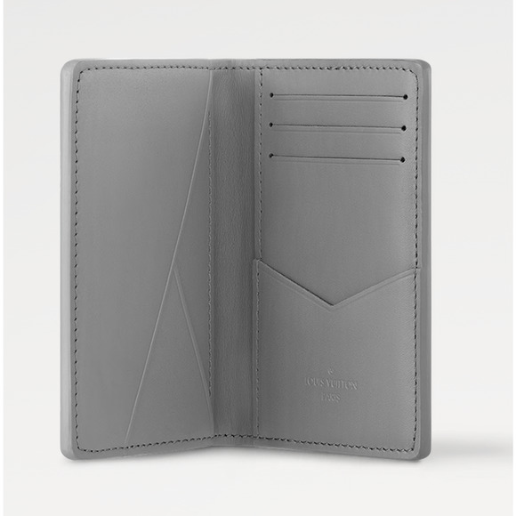 Louis Vuitton Monogram Shadow Grey Leather Logo Pocket Organizer Card Wallet - Picture 8 of 12